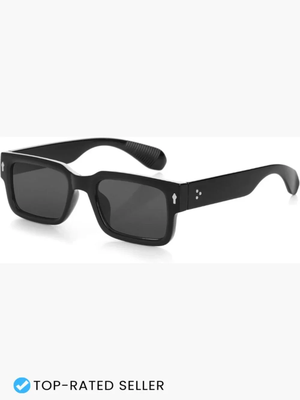 Square Thick Frame Sunglasses Retro UV400 Protection Unisex Trendy